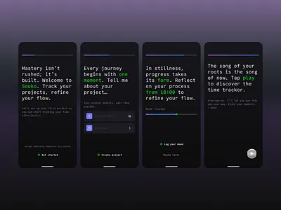 Onboarding flow chatgpt interface journal mobile onboarding project management react social media time management time tracker ui ux uxui