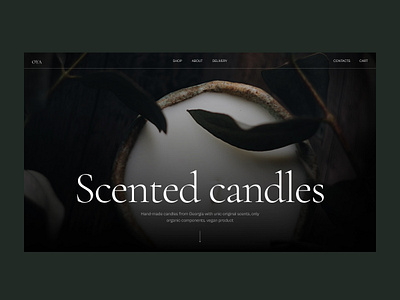 Soy candles landing page candles green landing page ui