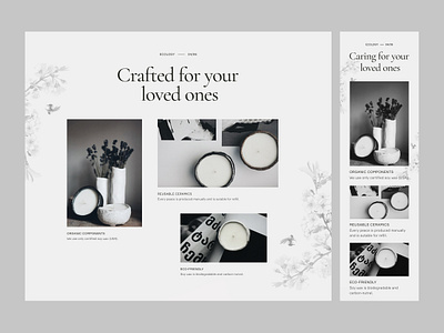 Soy candles landing page candles green landing page ui