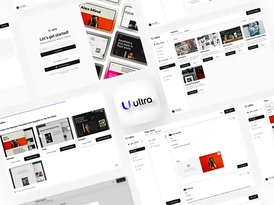 Ultra - complete cloud service for photographers built in e commerce cloud service design for photograph headless admin panel interface logo minimal seo optimization ui ux web templates white