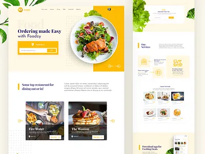 FoodZy application food delivery food delivery application food website modern ui modern website ui design ux desgin web ui design website design