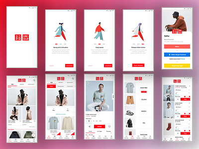 Redesign Design Mobile App ( Uniqlo Indonesia ) design design app design e commerce design inspiration e commerce fashion fashion inspiration fashion shop figma mobile app mobile ui online shop redesign shop shopping ui ui ux inspiration uidesign uiux uniqlo