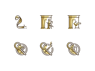 Icons set of pharaonic symbols design icon icon set icons line logo ui vector