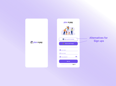 Financial App 2 - Login Page app design finance app financial login page minimal ui ux