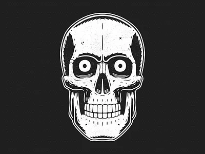 Vintage skull art design emblem grunge halftone illustration illustrator poster print retro skeleton skull t shirt design vector vintage