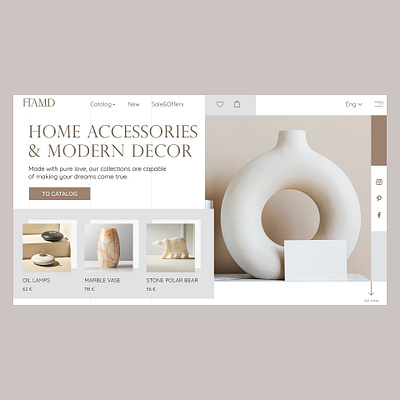 Home accessories & Modern decor decor design designer elegant modern ui uiux ux web webdesign