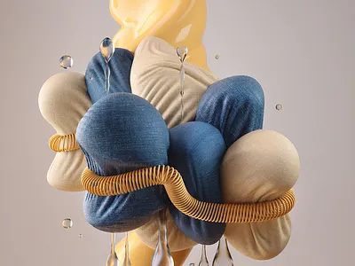 close cloth 3d abstract c4d cinema4d cloth cloth design color design poster render rendering