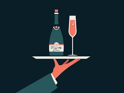 Cheers to 2021 2021 champagne design flat flat design flat illustration illustration illustration art illustration design minimal minimalist minimalistic restaurant server shapes simple vector vector illustration wine glass wine label