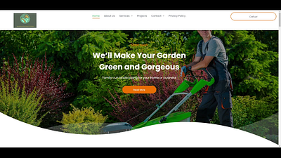 Landscaping Web & Content Project animation content design landingpage logo web