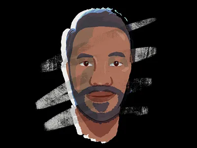 Self Portrait black face illustration portrait portrait art portrait illustration selfie