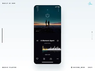 Music Player | Daily UI Challenge 009 (Music Player) daily dailyui dailyui009 dailyuichallenge music odesza
