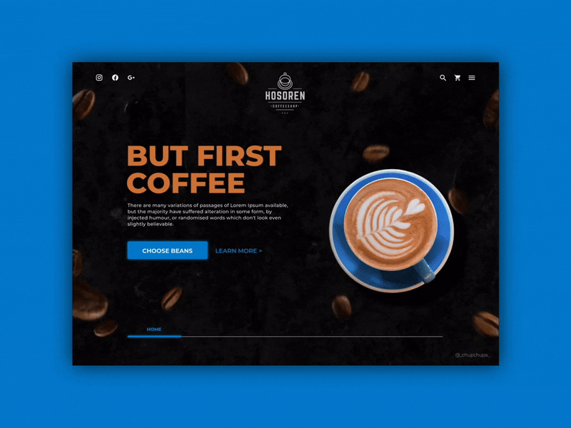 Coffee Shop | Website animation coffee coffee shop design motion page shot ui ui ux ui design ux web web design webdesign