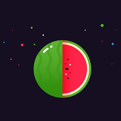 WaterMelon design icon illustration logo ui vector