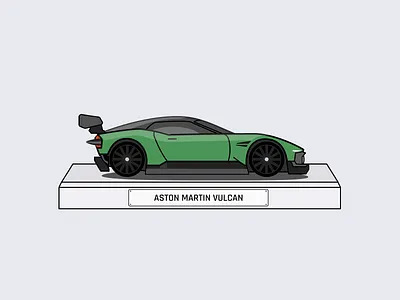 Aston Martin Vulcan car illustration vector illustration