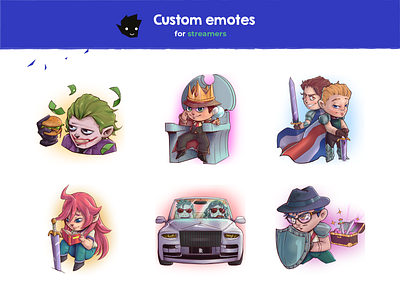 EMOTES 001 color design digital art digitalart emote emotestwitch illustration photoshop