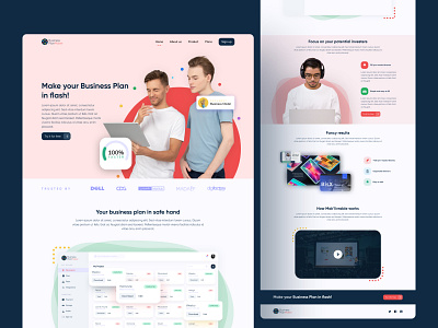 Mak'Livrable adobexd app flat landing page design landingpage logo minimal mobile app design mobile ui ui ux web