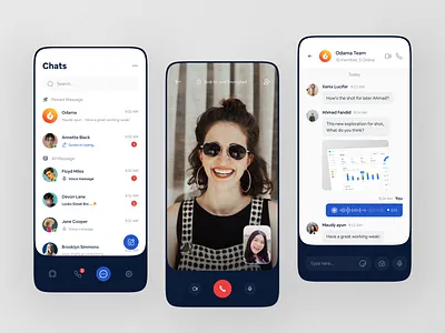 Chat Mobile App 💬 call chat chat app chats chatting conversation cross platform direct messaging group chat instant massaging message messaging app messenger mobile mobile app talk telegram ui ux whatsapp