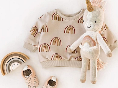 Rainbow Design canadian illustrator childrens wear kids wear pattern pattern illustration