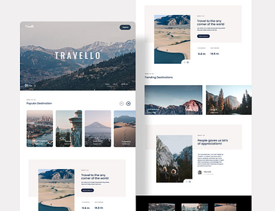 TRAVELLO branding design interaction design interface minimal ui ux web web design website