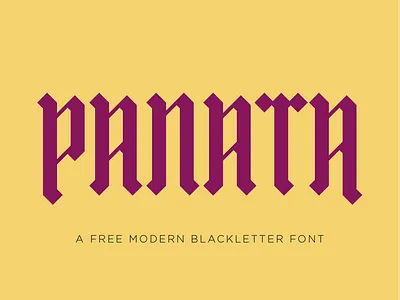 Panata Free Modern Blackletter Font blackletter font free freebie font typeface typography