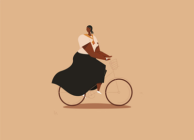 A Day in the Park (4/4) - Biking autumn bicycle design editorial illustration graphic design illustration riding a bike vector vector illustration women