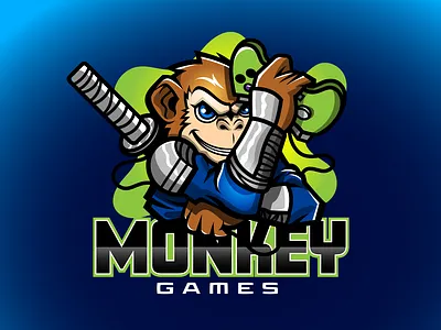 Monkey Games eSports Logo adobe artist branding esports graphic artist graphic design illustration illustrator logo logo design vector