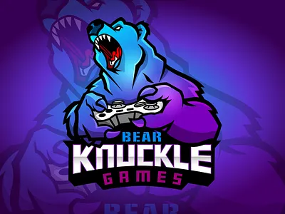 Bear Knuckle Games eSports Logo adobe bear logo brand brand identity design esports esports logo graphic artist graphic design illustration illustrator logo logo design