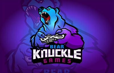 Bear Knuckle Games eSports Logo adobe bear logo brand brand identity design esports esports logo graphic artist graphic design illustration illustrator logo logo design