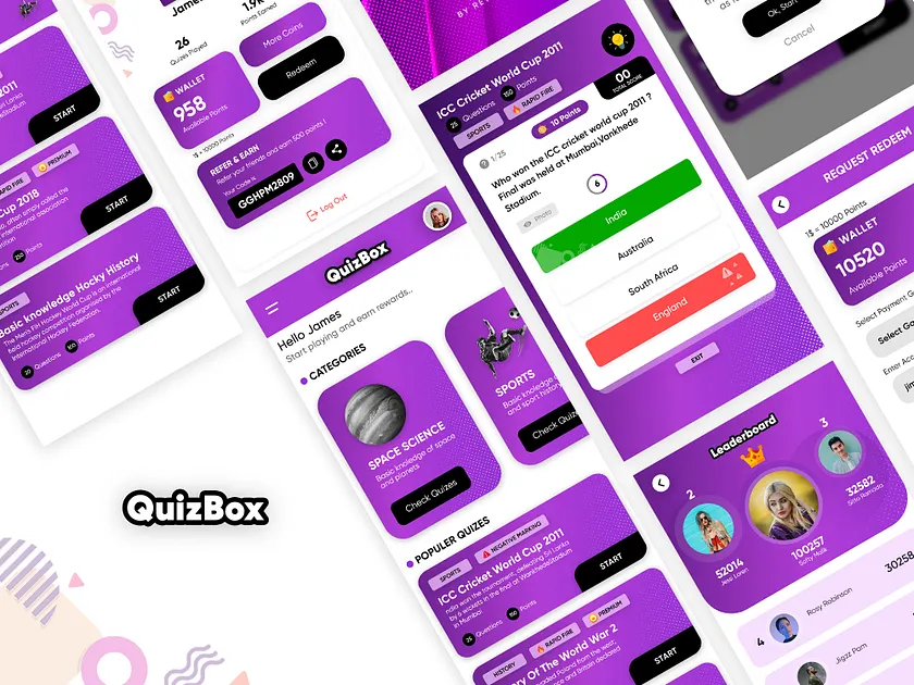 Quiz App UI designs, themes, templates and downloadable graphic ...