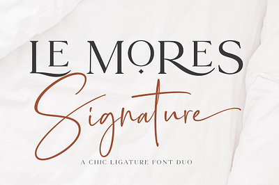 Le Mores Collection beautiful branding elegant elegant font font duo fonts graphicdesign ligatures logo logo design model modern modern serif modern serif font serif signature font signatures typeface