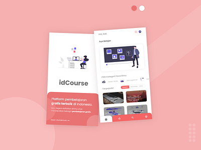 idCourse - UI UX Design Online Course Platform app application course design mobile apps mobile design online ui uiux ux