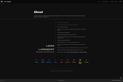 Laura Ljungqvist Design online portfolio portfolio portfolio design portfolio site web design