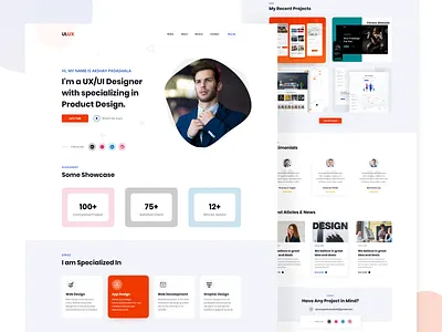 Portfolio Website creative design portfolio ui ui design uiux ux web webdesign website website builder