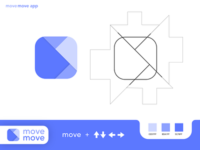 Movemove app / Logo / app icon app icon app icons arrow arrow logo best logo blue logo logo logo design logo designer logodesign logos logotype logotype design logotype designer mascot move outline top ux ui designer