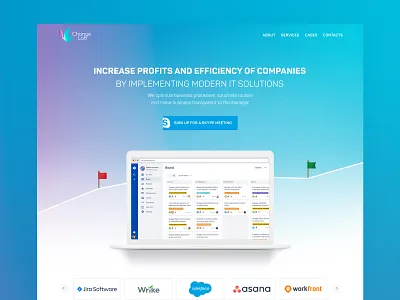 Corporate website design flat graphic design illustration landing minimal ui ux web website