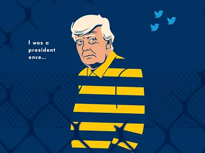 Old Inmate artwork cartoon design doodle drawing illustration trump vector