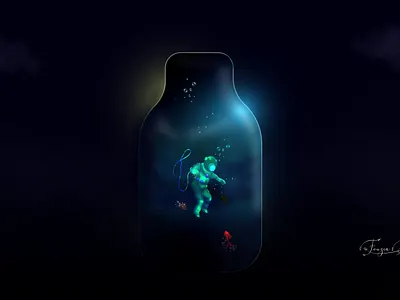 diver illustration digital art digital painting digitalart diver divers illustraion illustration illustration art