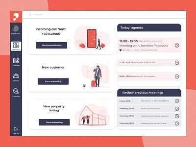 Real estate dashboard app design dashboad design ui design