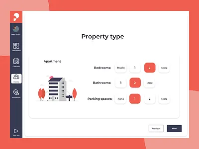 Real estate - apartment features design product real estate ui ui ux