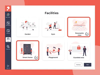 Real estate - facilities design illustration product real estate ui ui ux