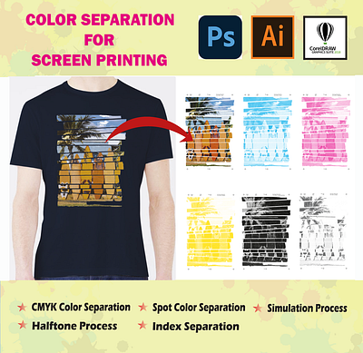 Color Seoeration For Screen Printing apperal chest print apperal chest print cmyk color cmykcolor separation cmykcolor separation color separation design graphic art graphic design photoshop color separation photoshop color separation printing screen print design screenprint