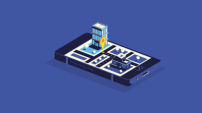 Isometric mobile navigation isometry map mobile