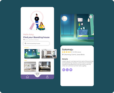 Finder Boarding House adobe xd app design bootstrap 4 design figma finder freelance frontend illustration mobile app mobile design ui uidesign uitrend uiuxdesign uxresearch uxui