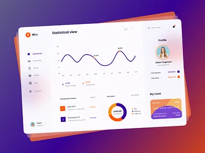 Crypto Dashboard UI Exploration balance transfer crypto exchange crypto wallet cryptocurrency dashboard design finance financial website typography ui design ux design website design