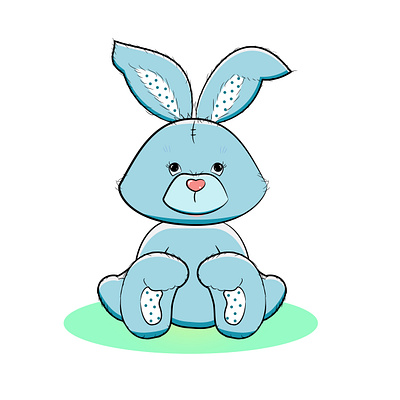 Плюшевый заяц design illustration vector зайчик заяц плюшевая игрушка рисунок