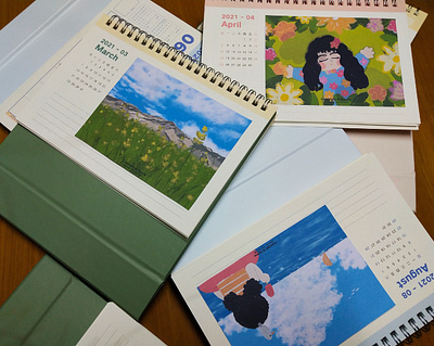 Hand-Painted Calendars 2d character chinese design dribbbble dribbble best shot gifts hand drawn hand painted handmade handpaint illustration new year painting portrait procreate