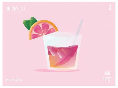 Juicy OJ art artwork design digital art digital illustration digital painting drink drinks food illustration fruit glass glassware grapefruit illustration juice juice bar juices juicy orange straw