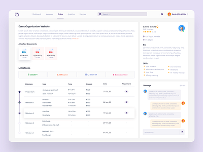 Client portal_project detail clean concept creative dashboard flat illustration simple typogaphy ui ux web