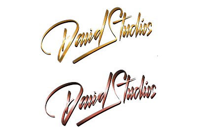 metallic version of signature logo calligraphy handwritten logo lettering signature logo