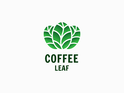 Coffee Leaf brand identity branding coffee coffee shop flat herbal leaf logo design unique logo